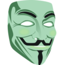 download Guy Fawkes Mask 3d clipart image with 90 hue color