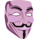 download Guy Fawkes Mask 3d clipart image with 270 hue color