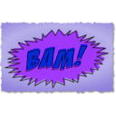 download Bam Comic Book Sound Effect clipart image with 225 hue color