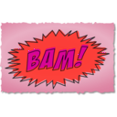 download Bam Comic Book Sound Effect clipart image with 315 hue color