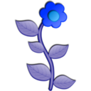 download Flower clipart image with 180 hue color