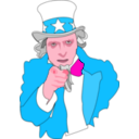 download Uncle Sam clipart image with 315 hue color