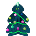 download Christmas Tree clipart image with 90 hue color