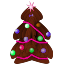 download Christmas Tree clipart image with 270 hue color