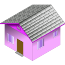 download Small Blue House clipart image with 90 hue color