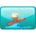 download Surfing Egghead clipart image with 0 hue color