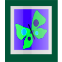 download Butterfly Frame clipart image with 135 hue color