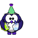 download Owl Party clipart image with 225 hue color