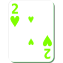 download White Deck 2 Of Hearts clipart image with 90 hue color