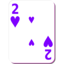 download White Deck 2 Of Hearts clipart image with 270 hue color