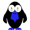 download Black Bird clipart image with 180 hue color