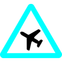 download Roadsign Aiplane clipart image with 180 hue color