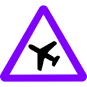 download Roadsign Aiplane clipart image with 270 hue color