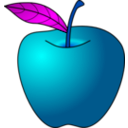 download Apple clipart image with 180 hue color