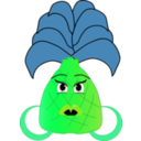 download Pineapple Face clipart image with 90 hue color