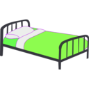 download Single Bed clipart image with 45 hue color