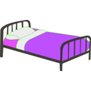download Single Bed clipart image with 225 hue color