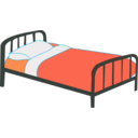 download Single Bed clipart image with 315 hue color