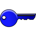 download Key Gold clipart image with 180 hue color