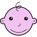 download Smiling Baby clipart image with 270 hue color
