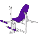 download Exercise Bench clipart image with 225 hue color