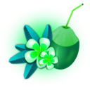 download Coconut Cocktail clipart image with 90 hue color