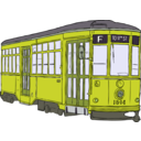 download Milan Streetcar clipart image with 45 hue color
