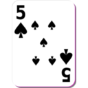 download White Deck 5 Of Spades clipart image with 270 hue color