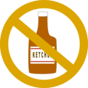 download Ketchup Forbidden clipart image with 45 hue color