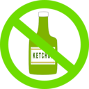 download Ketchup Forbidden clipart image with 90 hue color