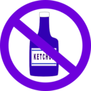 download Ketchup Forbidden clipart image with 270 hue color