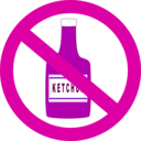 download Ketchup Forbidden clipart image with 315 hue color
