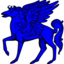 download Pegasus Passant clipart image with 180 hue color