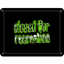 download Schild Closed For Recreation clipart image with 90 hue color
