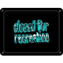 download Schild Closed For Recreation clipart image with 180 hue color