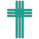 download Cross V clipart image with 315 hue color