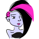 download Punk Girl clipart image with 315 hue color