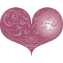 download Red Heart clipart image with 90 hue color