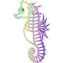 download Seahorse Icon clipart image with 90 hue color