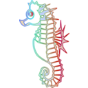 download Seahorse Icon clipart image with 180 hue color