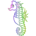 download Seahorse Icon clipart image with 270 hue color