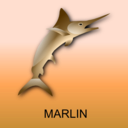 download Marlin clipart image with 180 hue color