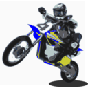 download Dirtbike clipart image with 180 hue color