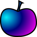 download Apple clipart image with 180 hue color