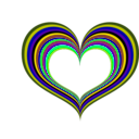 download Red Heart clipart image with 90 hue color