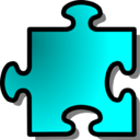 download Red Jigsaw Piece 12 clipart image with 180 hue color