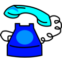 download Simple Phone clipart image with 180 hue color