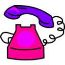 download Simple Phone clipart image with 270 hue color