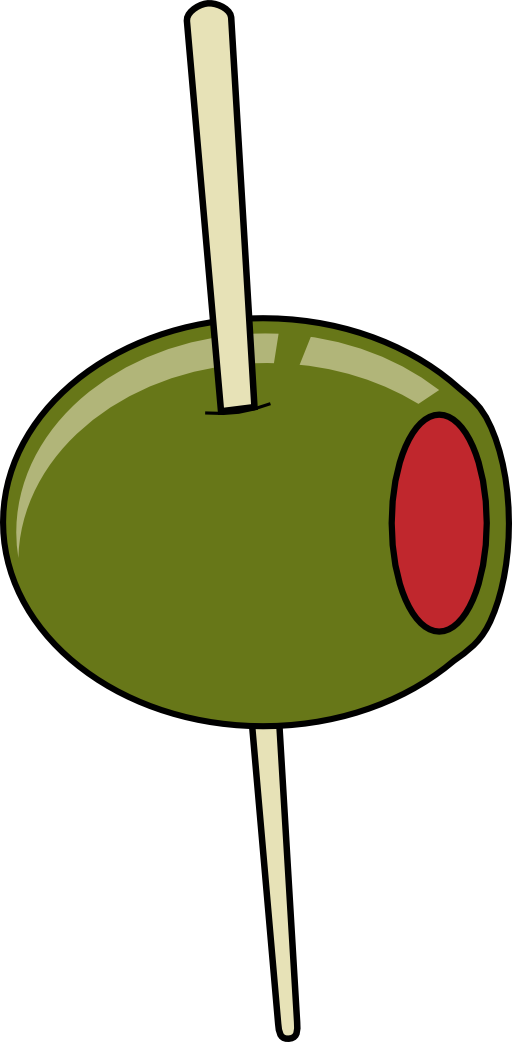 Green Olive On A Toothpick
