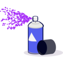 download Spray Paint In Action clipart image with 225 hue color